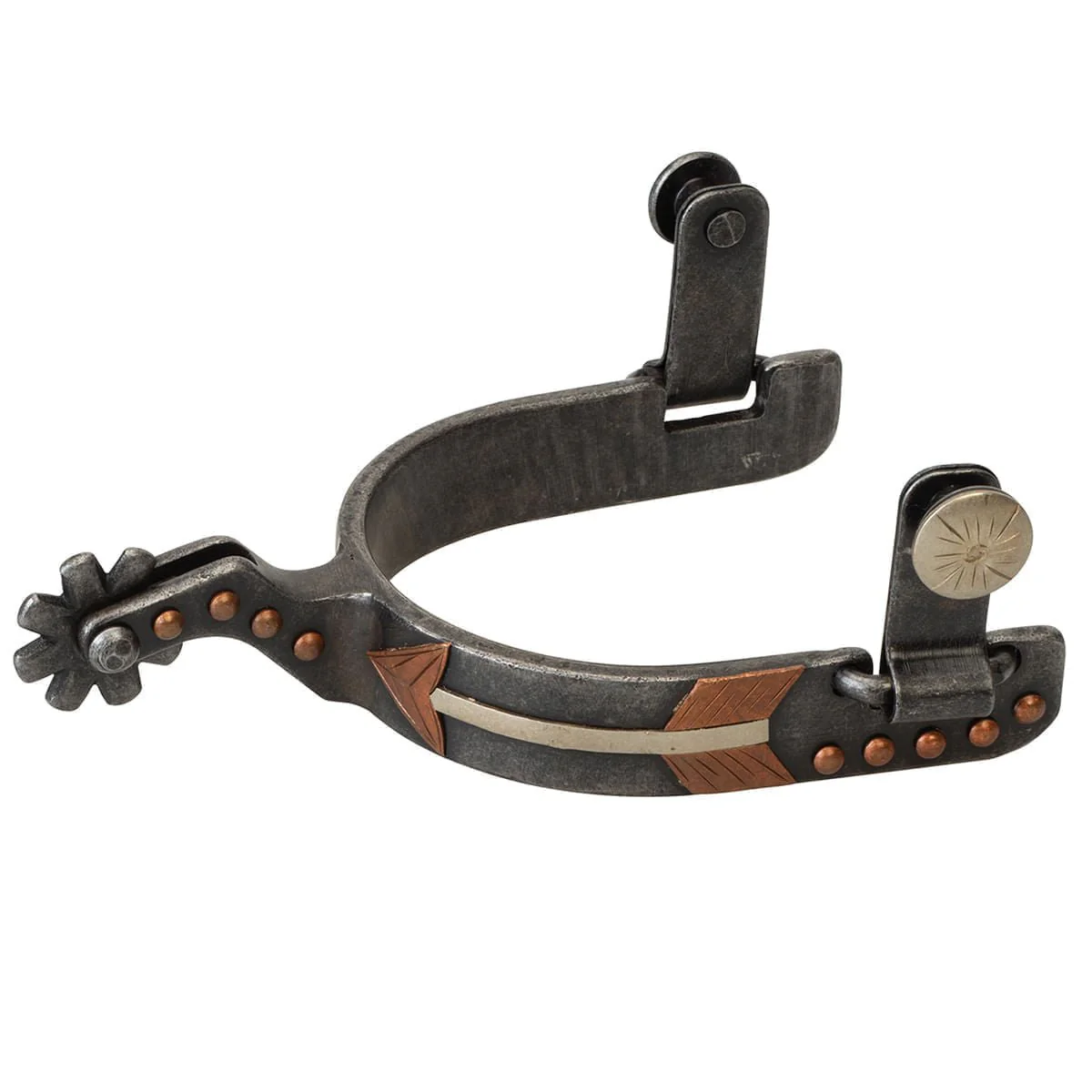 Ladies' Buffed Black Arrow Spurs - Healthber