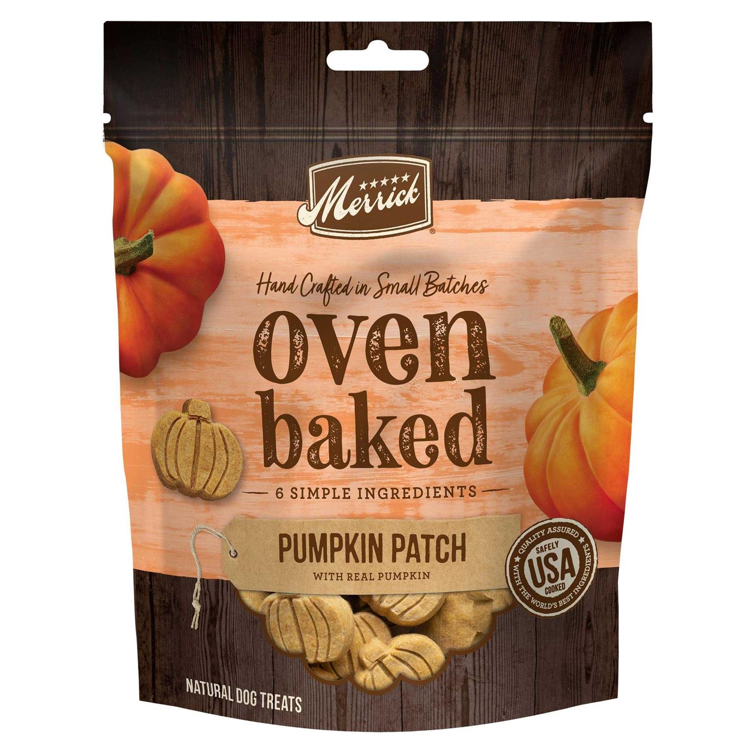 Merrick Oven Baked Pumpkin Patch Dog Treats - Healthber