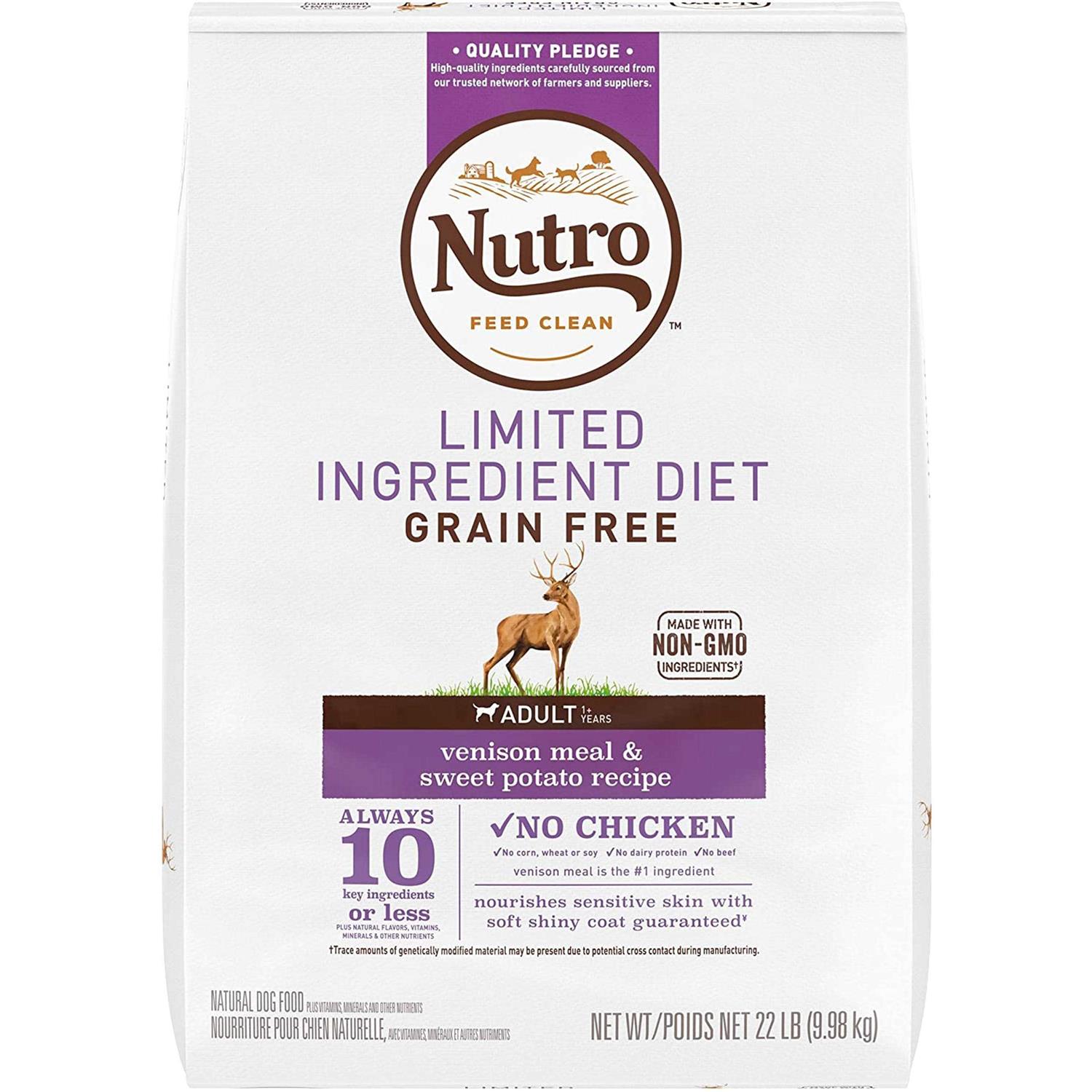 Nutro Limited Ingredient Diet Grain Free Adult Venison & Sweet Potato Dry Dog Food - Healthber