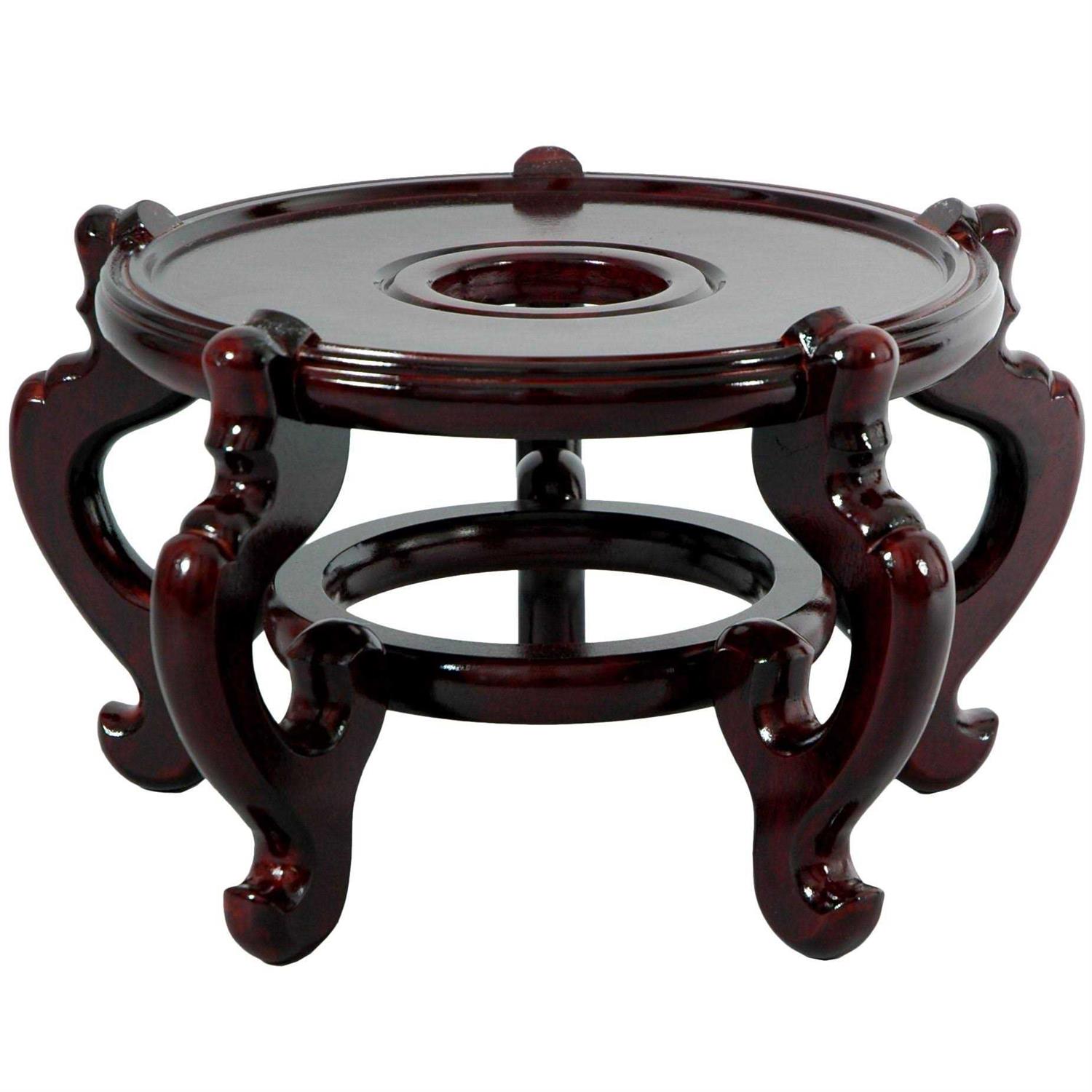 Oriental Furniture Rosewood Fishbowl Stand - Healthber