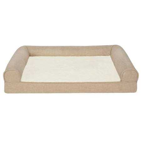 FurHaven Pet Products Plush & Performance Linen Orthopedic Sofa Pet Bed for Dogs & Cats - Healthber