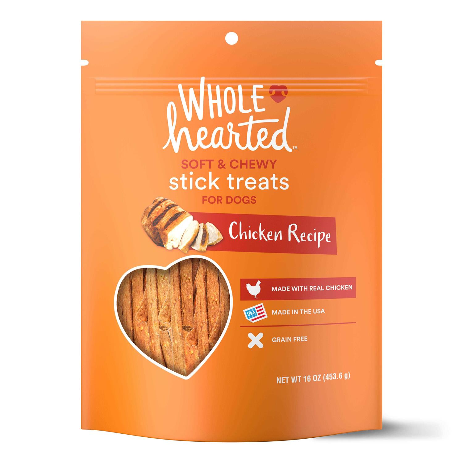 WholeHearted Grain Free Soft and Chewy Dog Stick Treats - Healthber