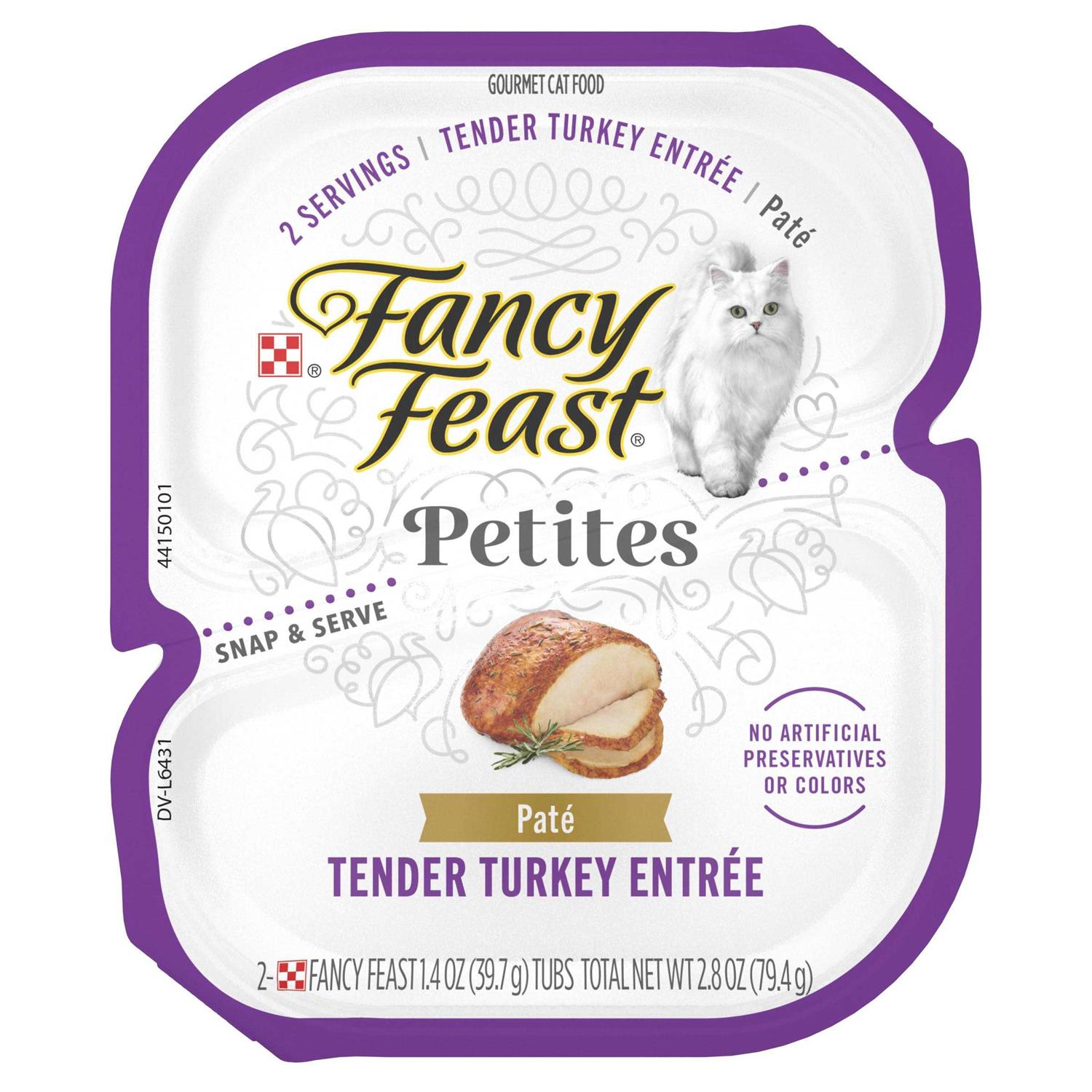 Fancy Feast Petites Pate Tender Turkey Entree Wet Cat Food - Healthber