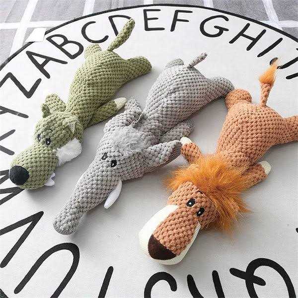 InvinciPaw Animals for Heavy Chewers Indestructible Dog Squeaky Plush Toy for Aggressive Chewers - Healthber