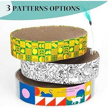Cat Scratcher Cardboard 2in1 Oval Cat Scratcher Bed for Indoor Cats Cat Scratch Pad Bowl with Scratching Toy Corrugated Lounge Bed&Furniture - Healthber