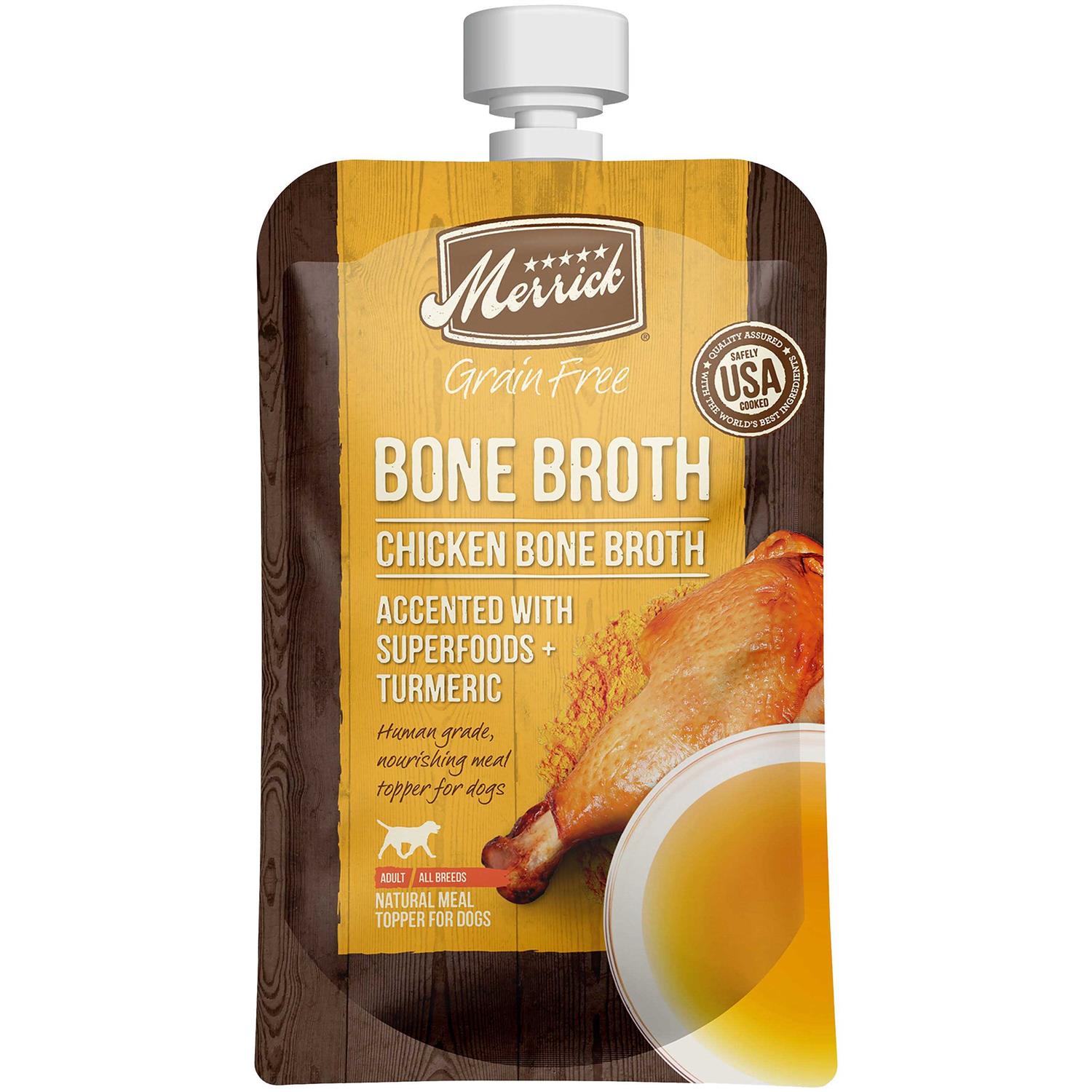 Merrick Chicken Bone Broth Grain-Free Dog Food Topper - Healthber
