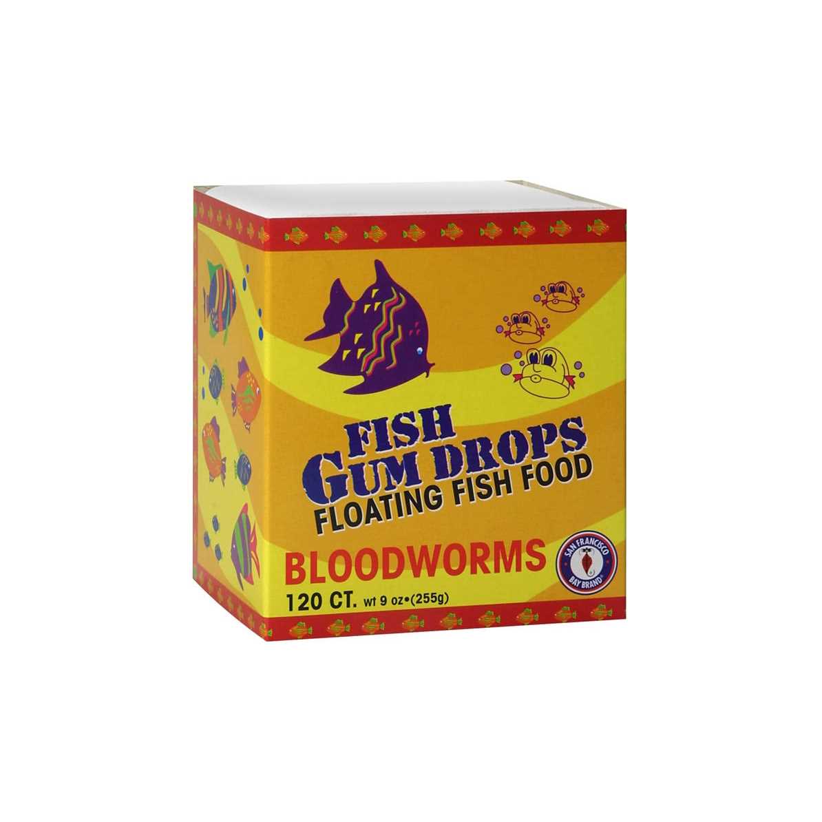 San Francisco Bay Coffee Fish Gum Drops Floating Fish Food Bloodworms - Healthber