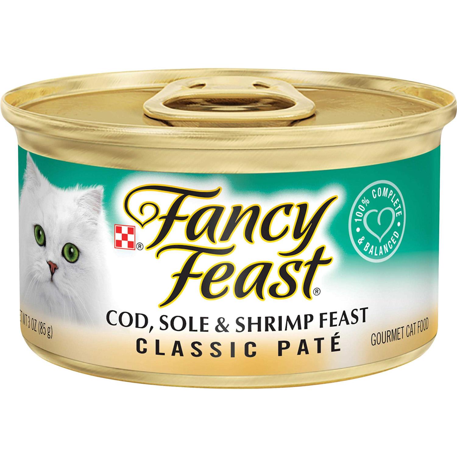 Fancy Feast Classic Pate Cod Sole & Shrimp Feast Wet Cat Food - Healthber