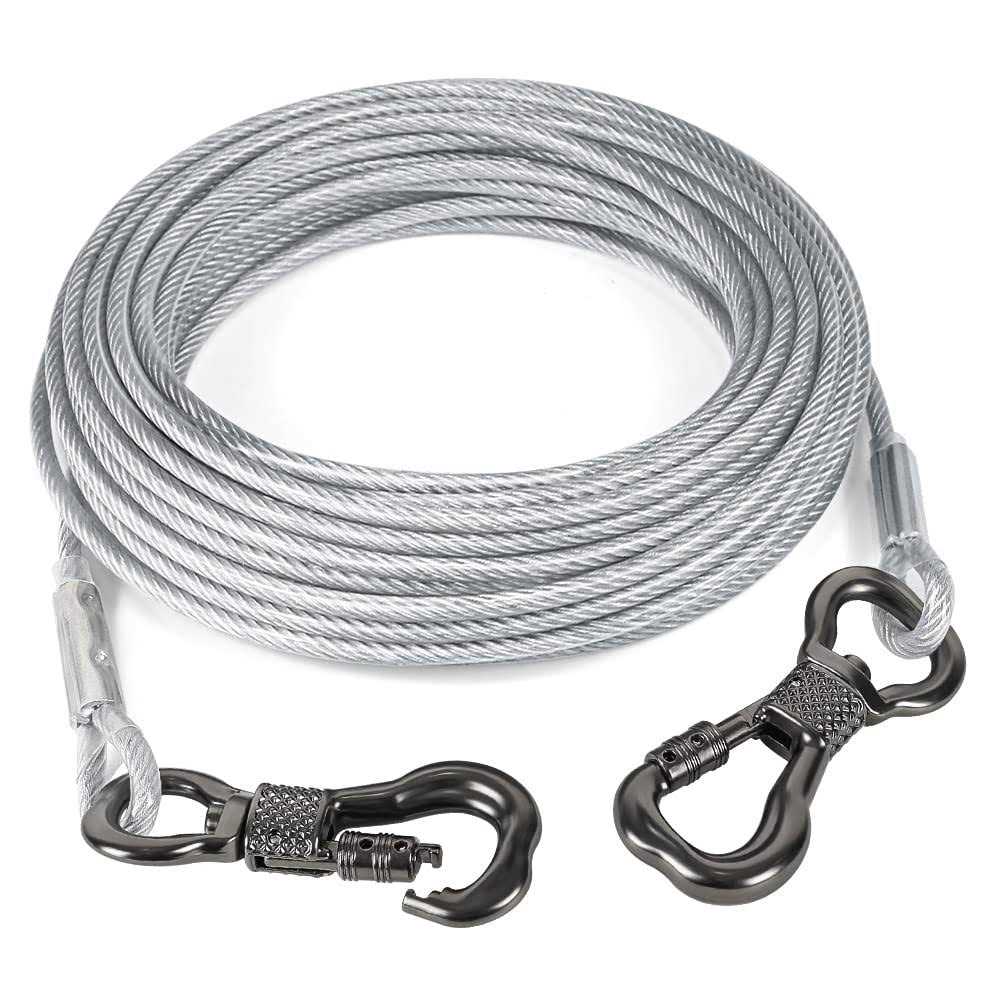 Tresbro Reflective Dog Tie Out Cable for Dogs Up to 250 Pounds - Healthber