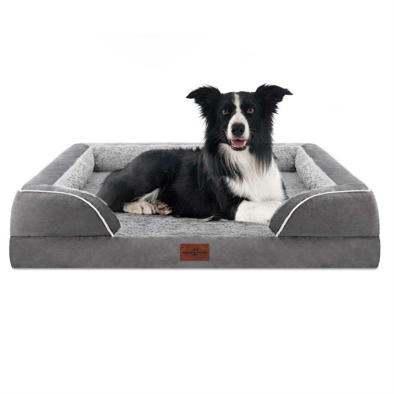 Comfort Expression Jumbo Dog Bed for Extra Large Dogs Waterproof Orthopedic Dog Bed - Healthber