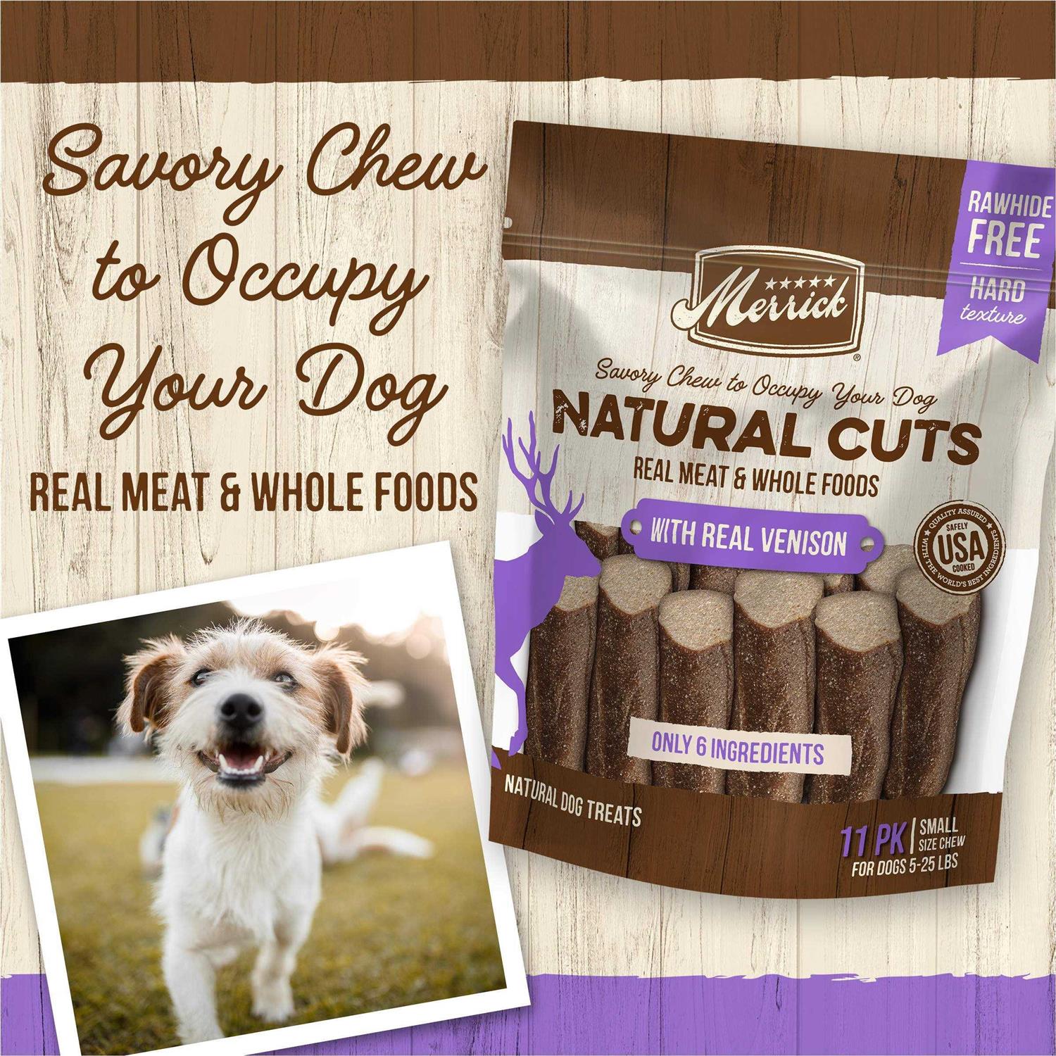 Merrick Natural Cuts Venison Dog Treats - Healthber