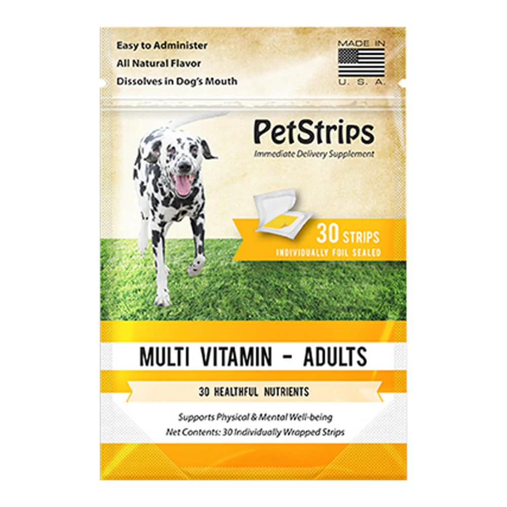 PetStrips Multi Vitamin Adult for Dogs, 30 Strips - Healthber