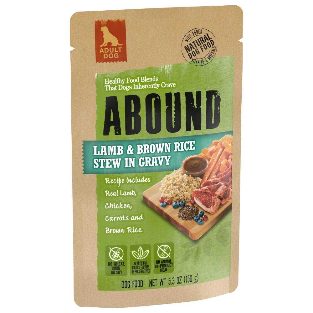 Abound Dog Food Natural Lamb & Brown Rice Stew in Gravy - Healthber
