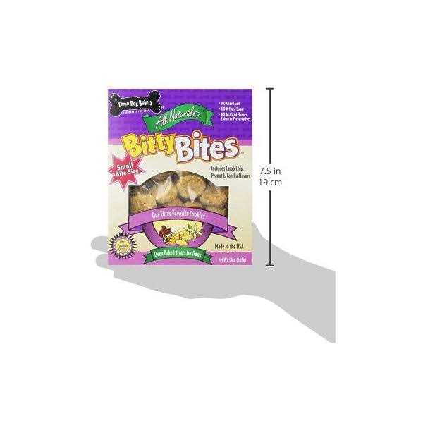 Three Dog Bakery Carob Peanut & Vanilla Soft Baked Bitty Bites - Healthber
