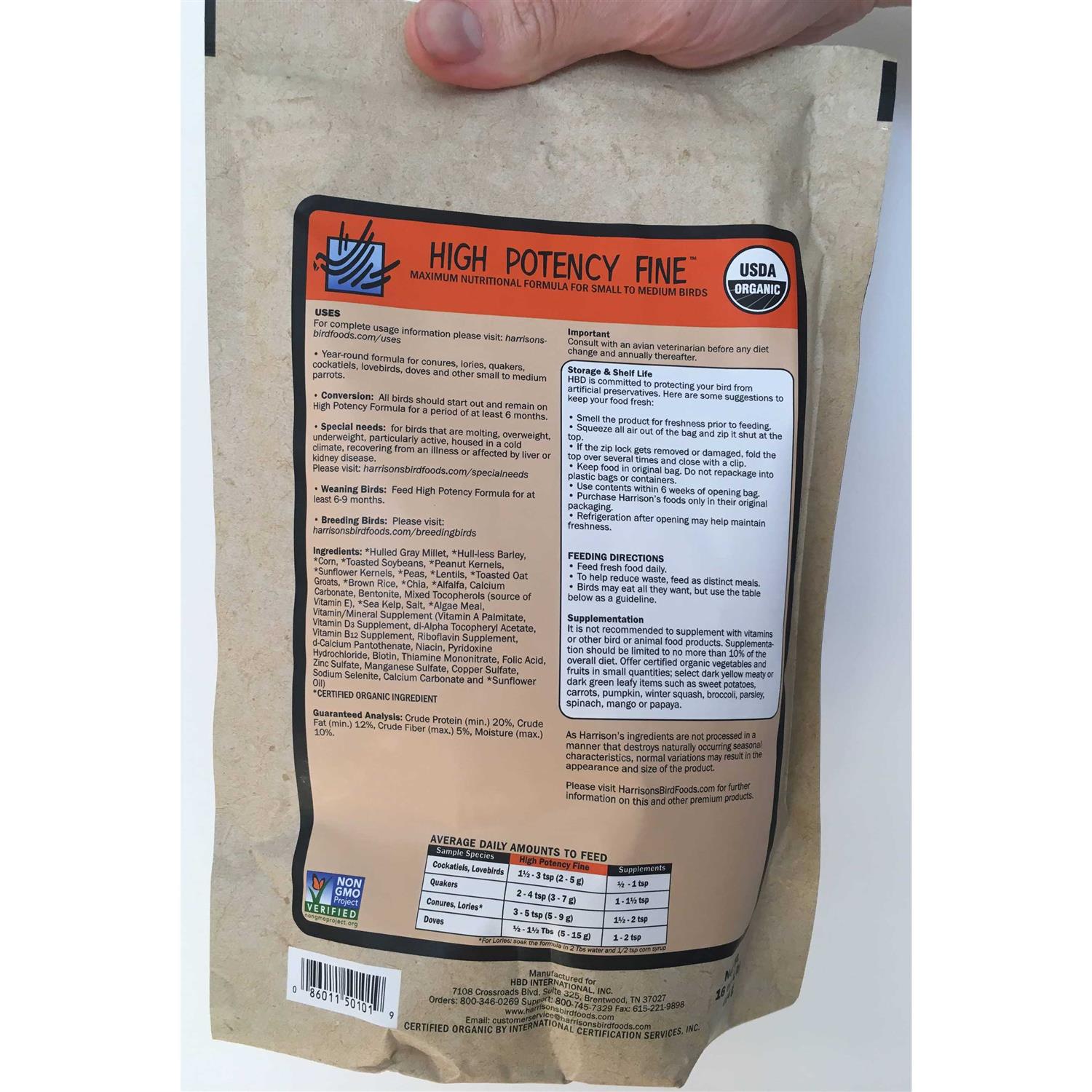 Harrison’s Bird Foods High Potency Fine - Healthber