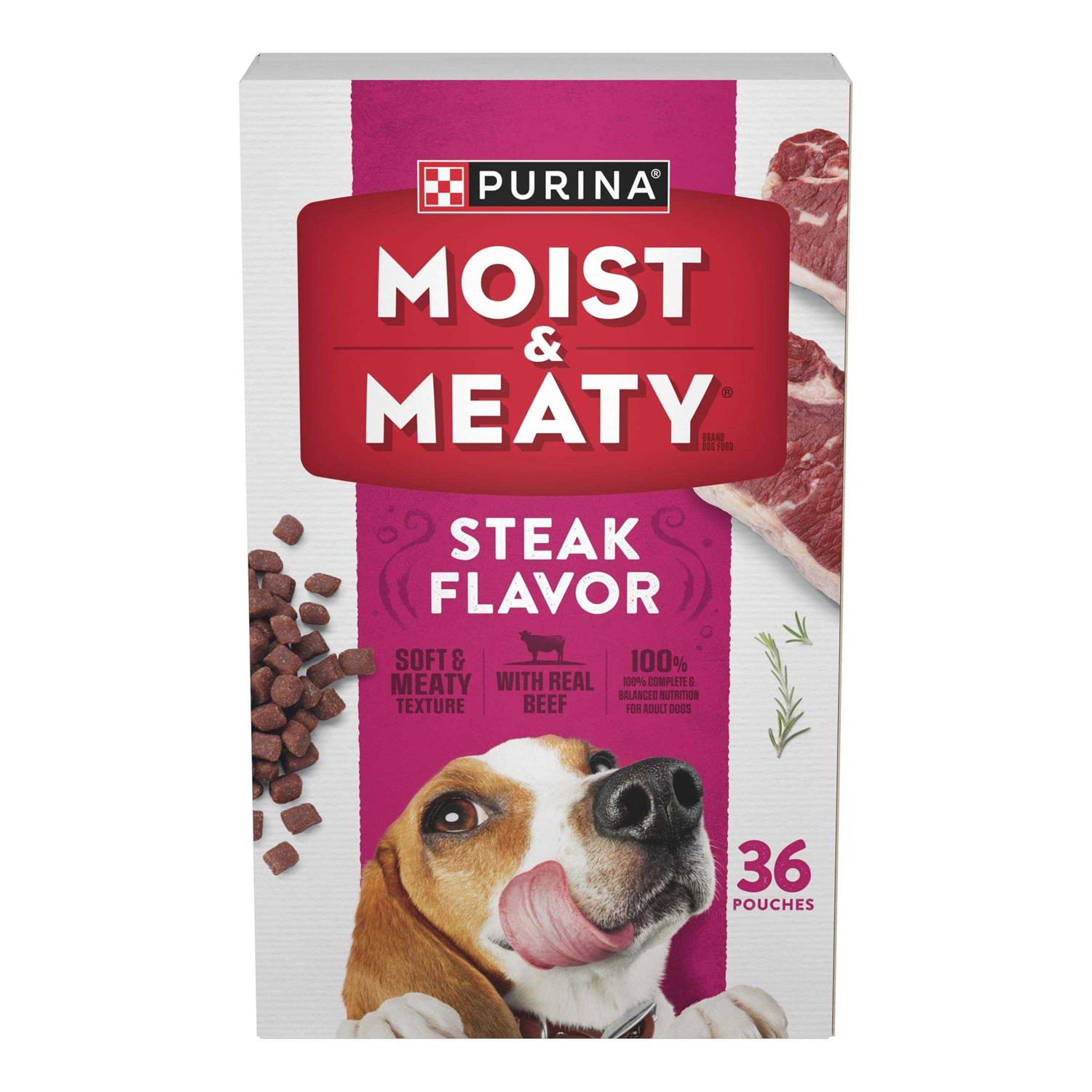 Purina Moist & Meaty Steak Flavor Dry Dog Food - Healthber