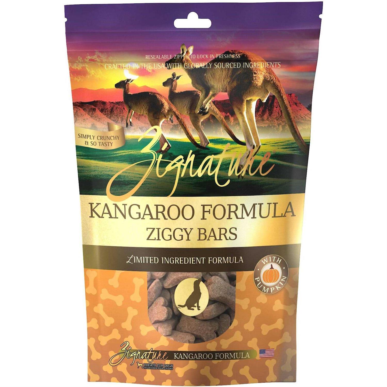 Zignature Kangaroo Formula Ziggy Bars Dog Treats - Healthber
