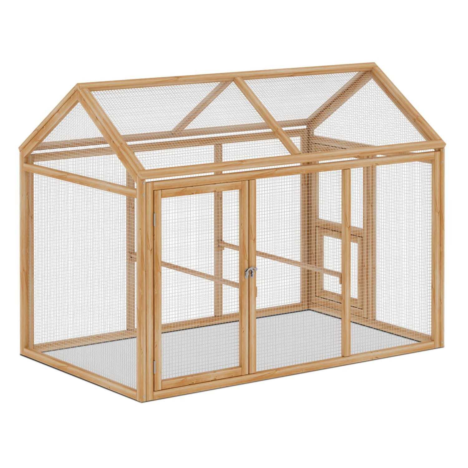 MoNiBloom Outdoor Chicken Coop Large Hen House Poultry Cage with Roosting Rods - Healthber