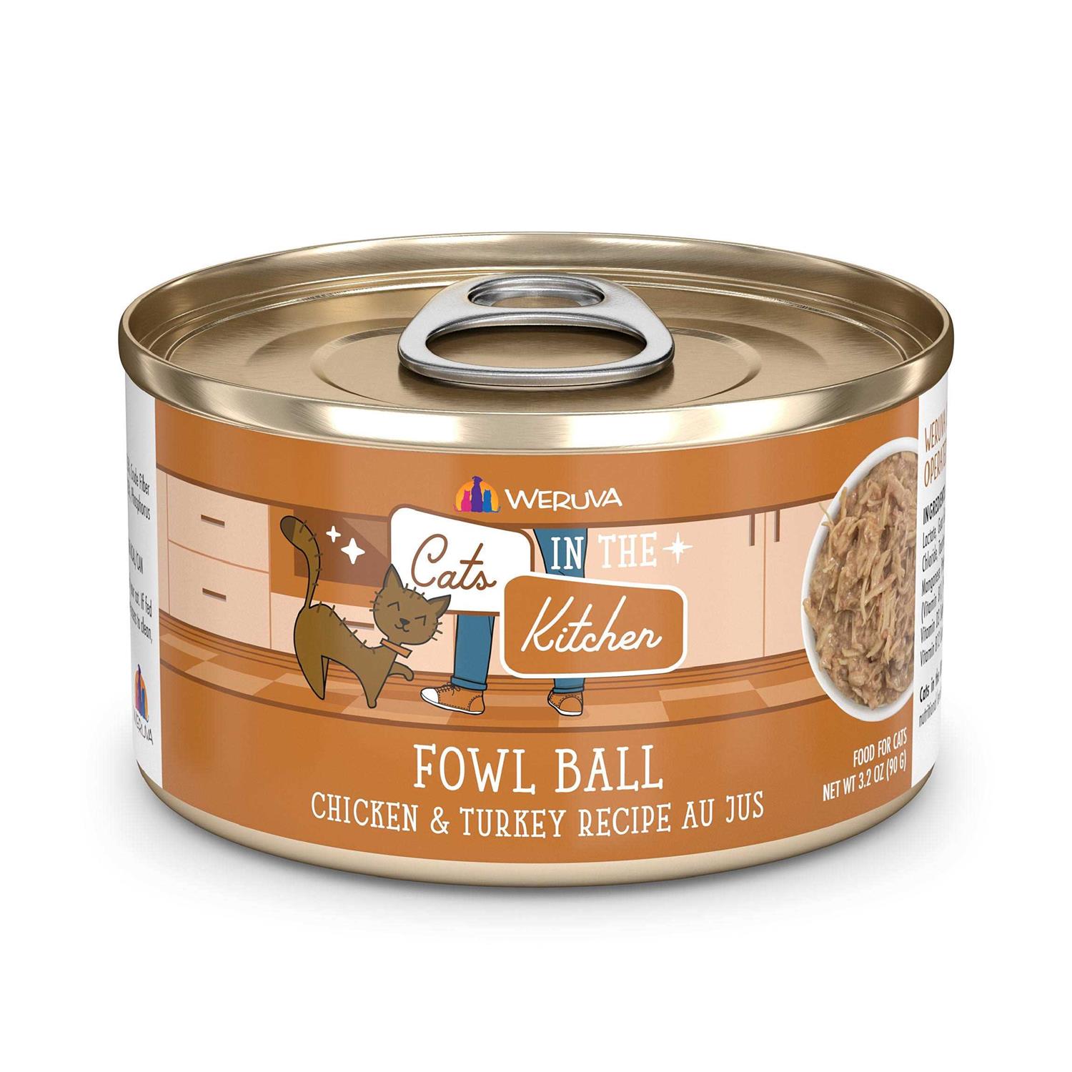 Weruva Cats in The Kitchen Fowl Ball Cat Food - Healthber