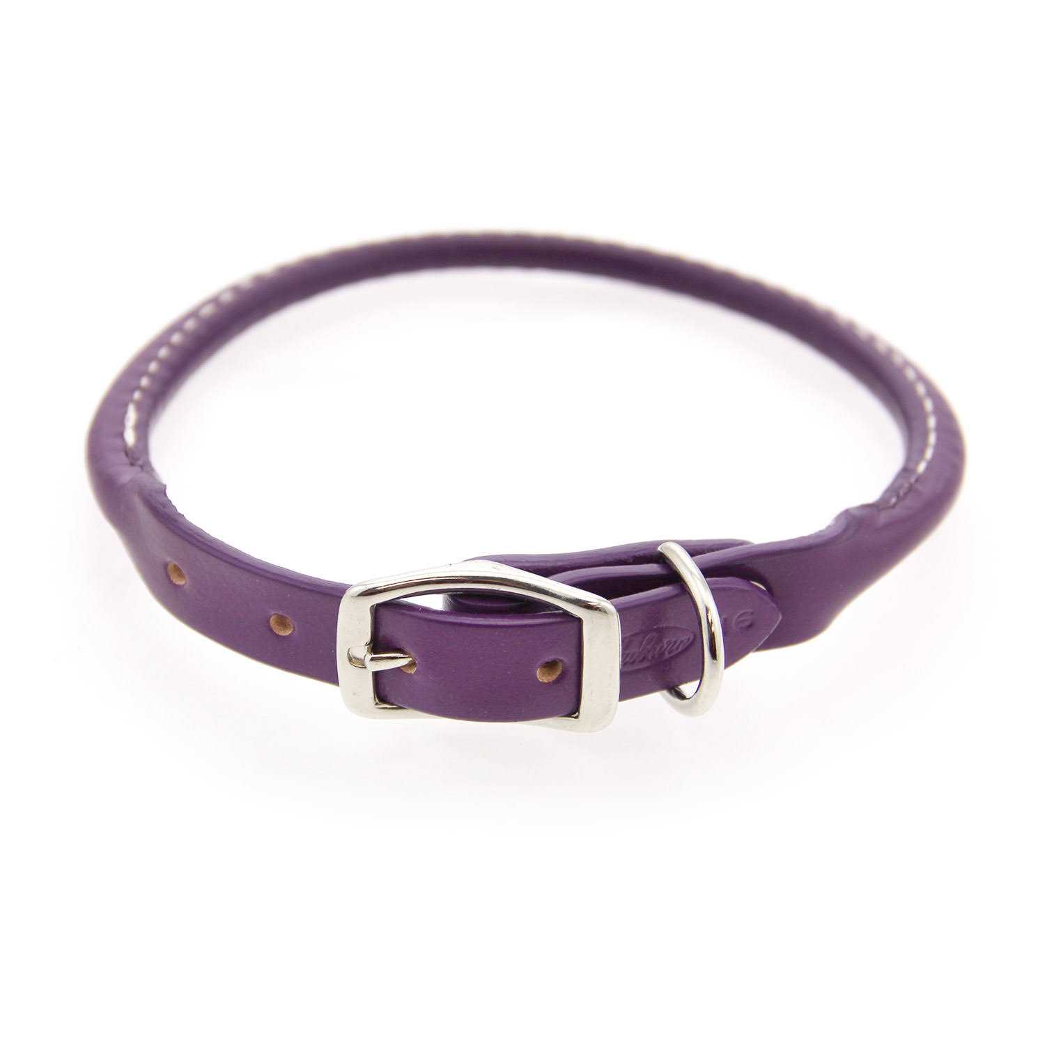 Auburn Leather Rolled Dog Collar - Healthber