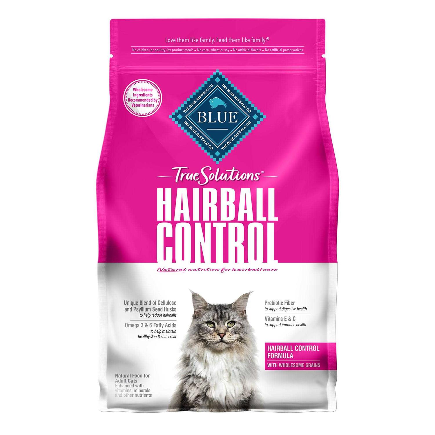 Blue Buffalo True Solutions Hairball Control Natural Adult Dry Cat Food - Healthber