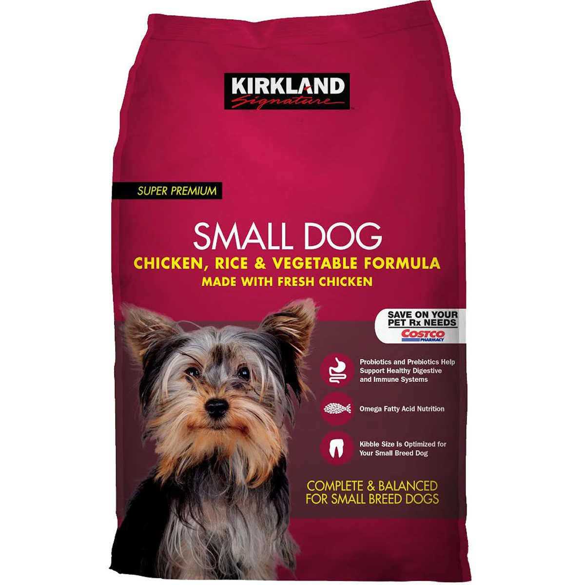 Kirkland Signature Small Formula Chicken & Vegetable Dog Food 20 lb - Healthber