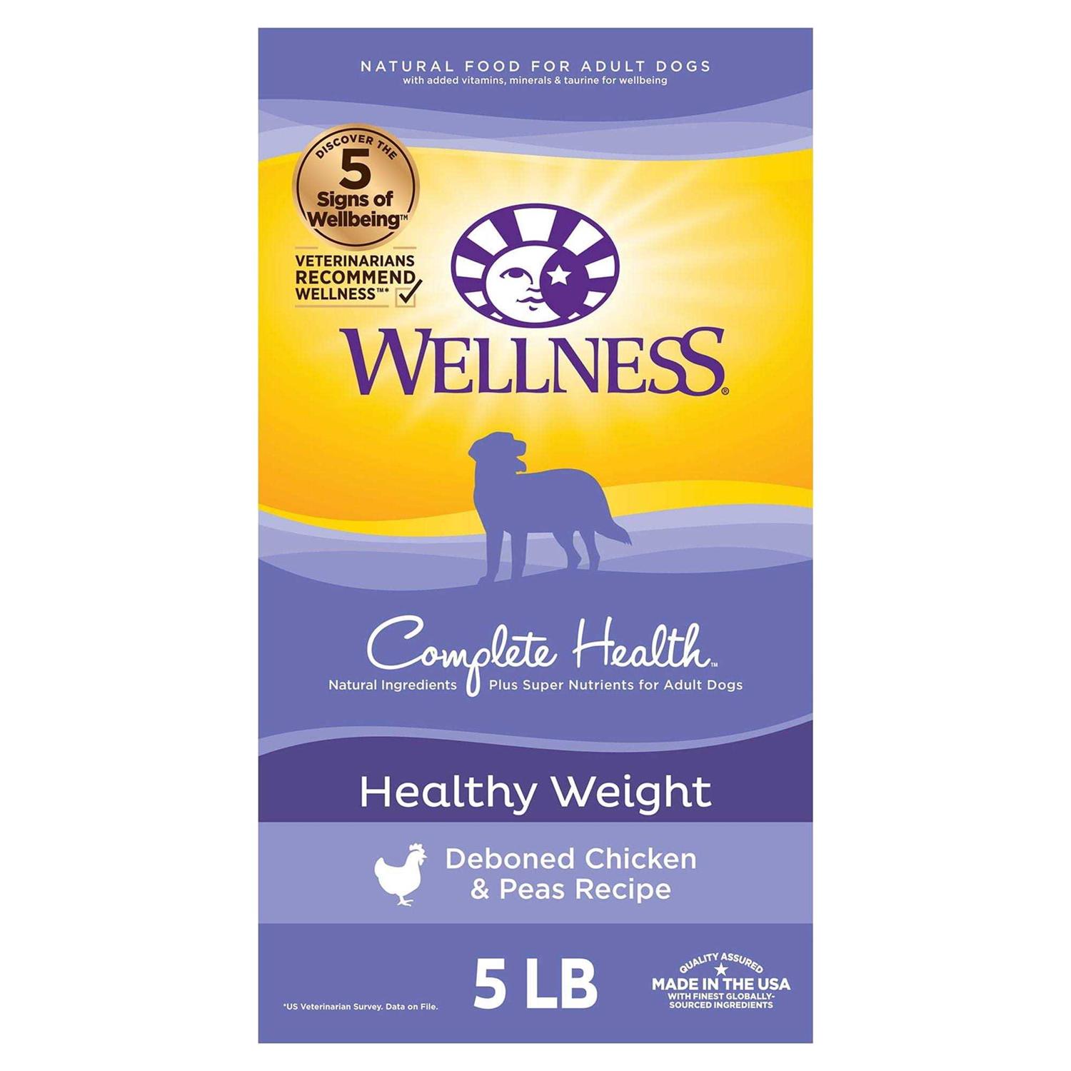 Wellness Complete Health Healthy Weight Chicken Peas Recipe Dry Dog Food - Healthber