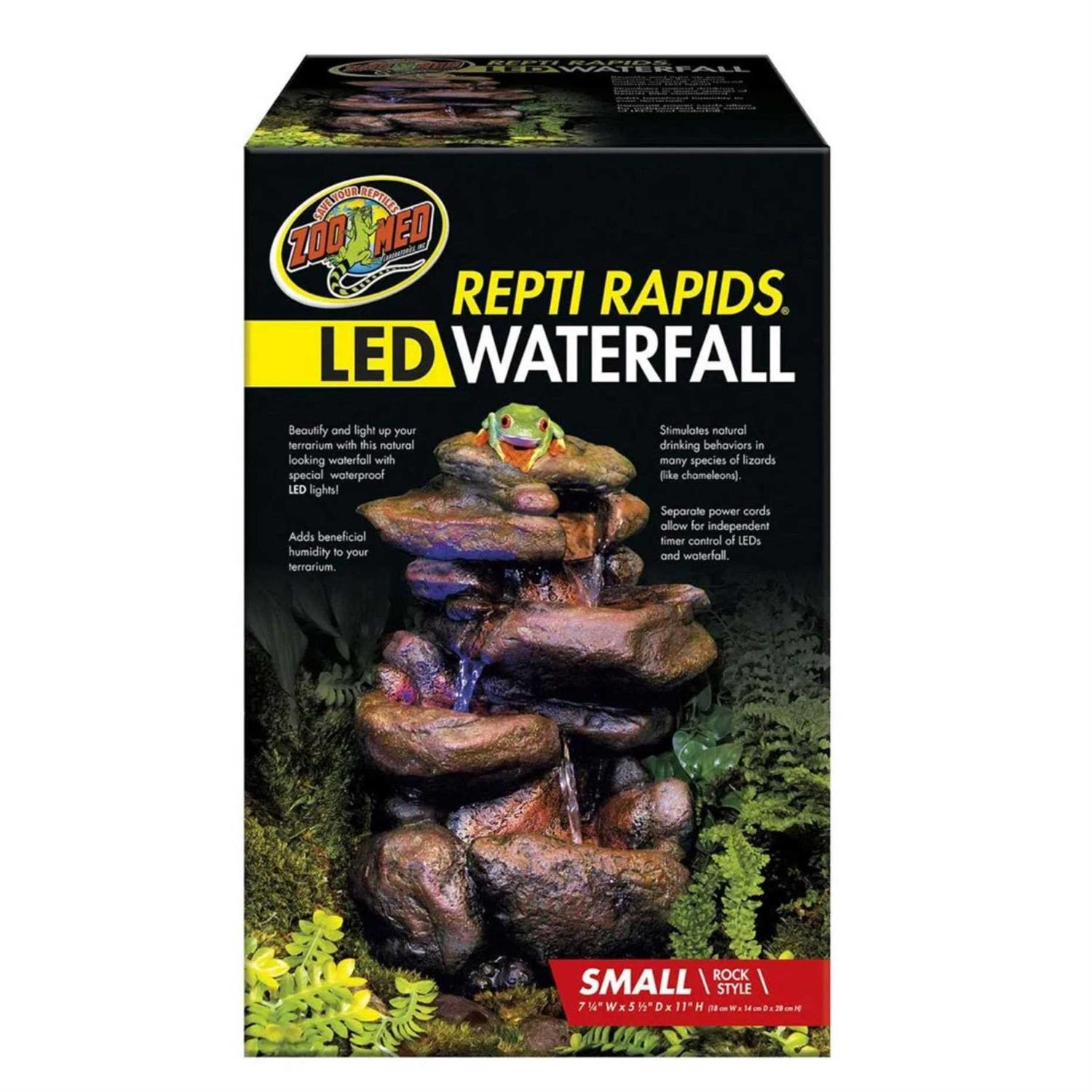 Zoo Med Repti Rapids LED Rock Waterfall - Healthber