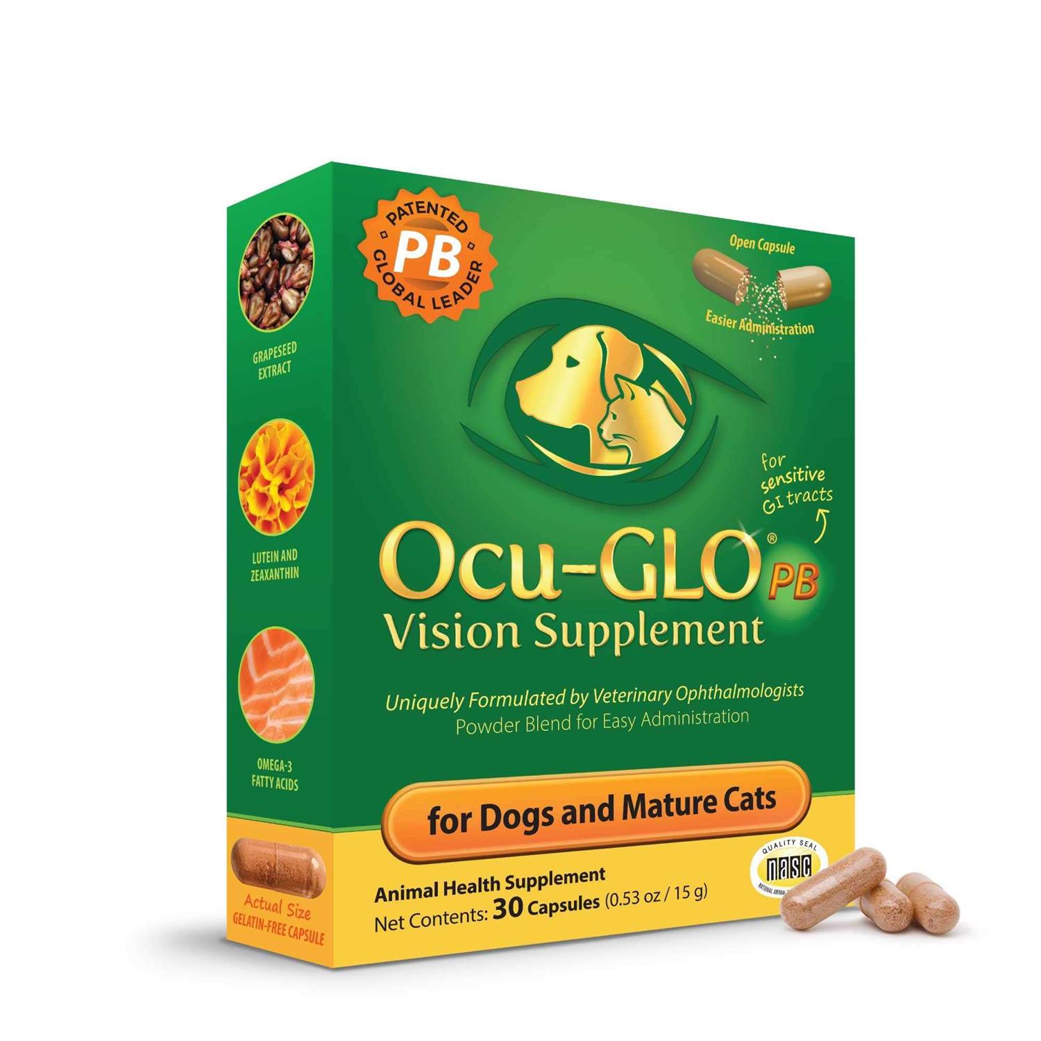 Ocu-GLO Powder Blend Vision Supplement for Medium to Large Dogs - Healthber