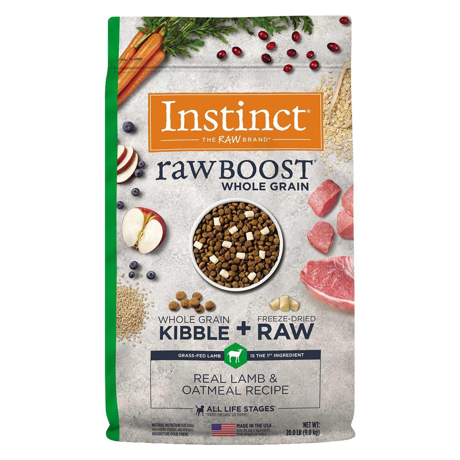 Instinct Raw Boost Whole Grain Real Lamb & Oatmeal Dry Dog Food - Healthber