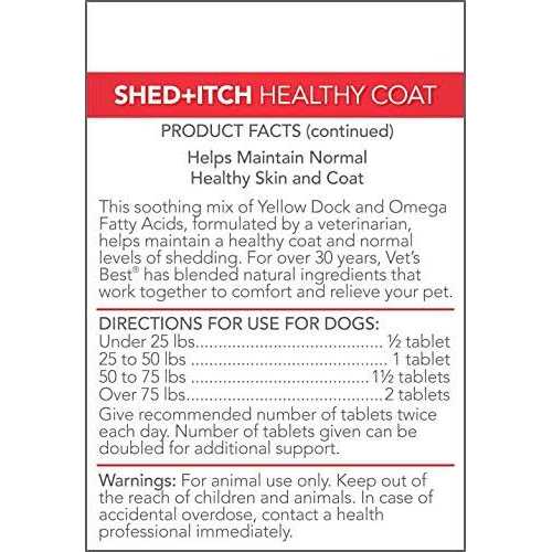 Vet’s Best Healthy Coat Shed and Itch Relief Dog Supplements - Healthber