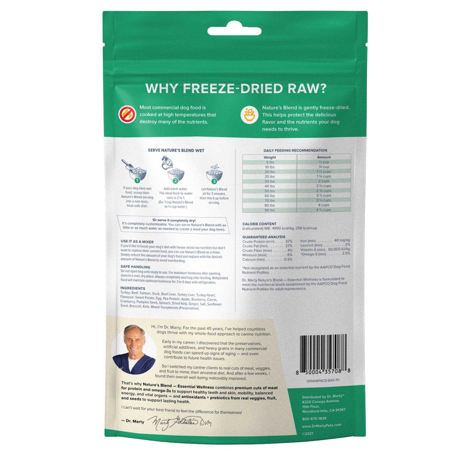 Dr. Marty Nature’s Blend Freeze Dried Raw Dog Food - Healthber