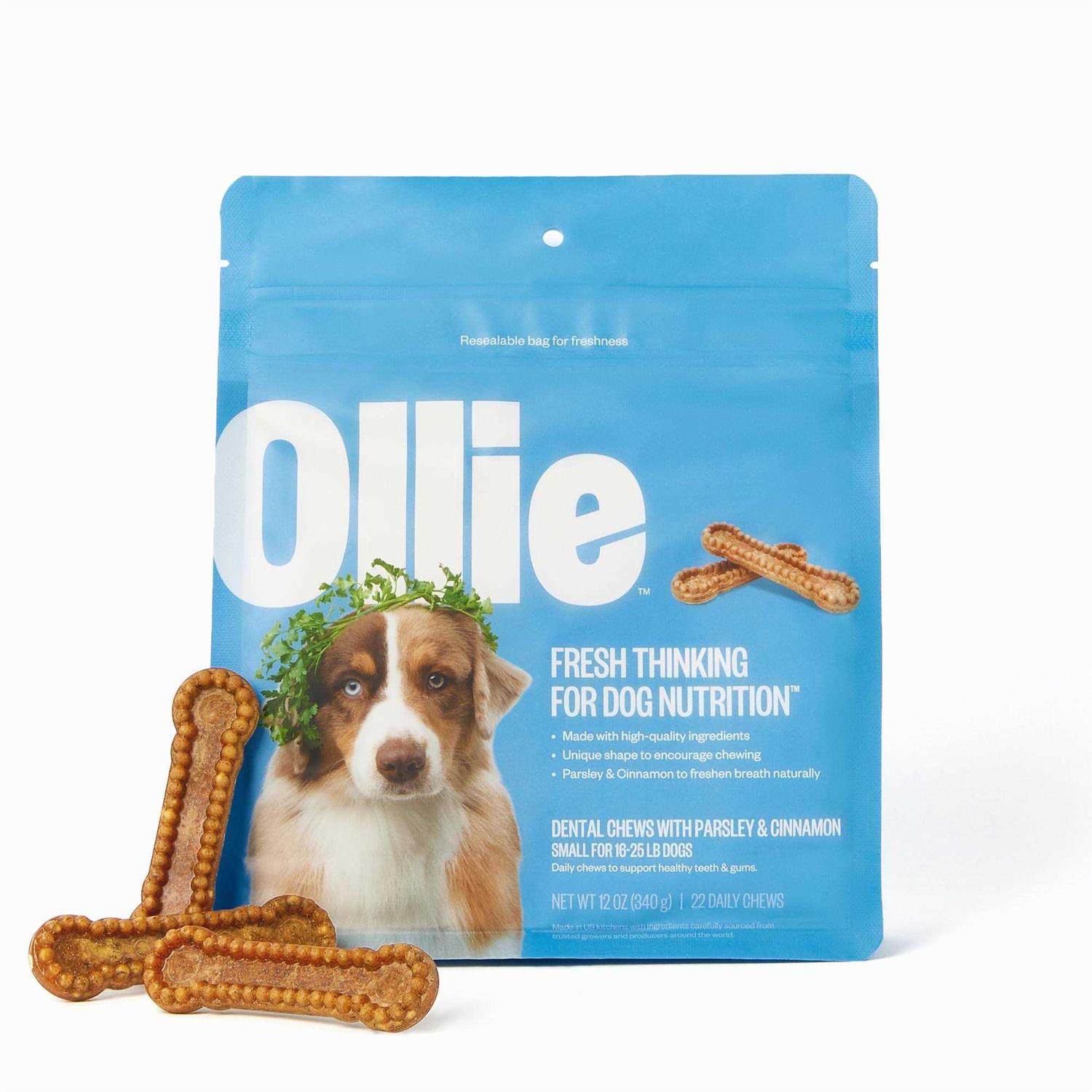 Ollie Dental Chews For Dogs Dog Breath Treats Dog Teeth Cleaning Treat - Healthber