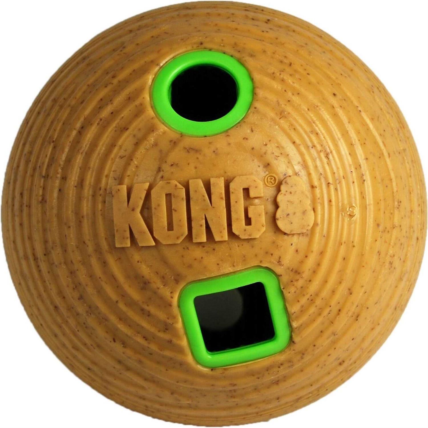 KONG Bamboo Feeder Ball Dog Toy - Healthber