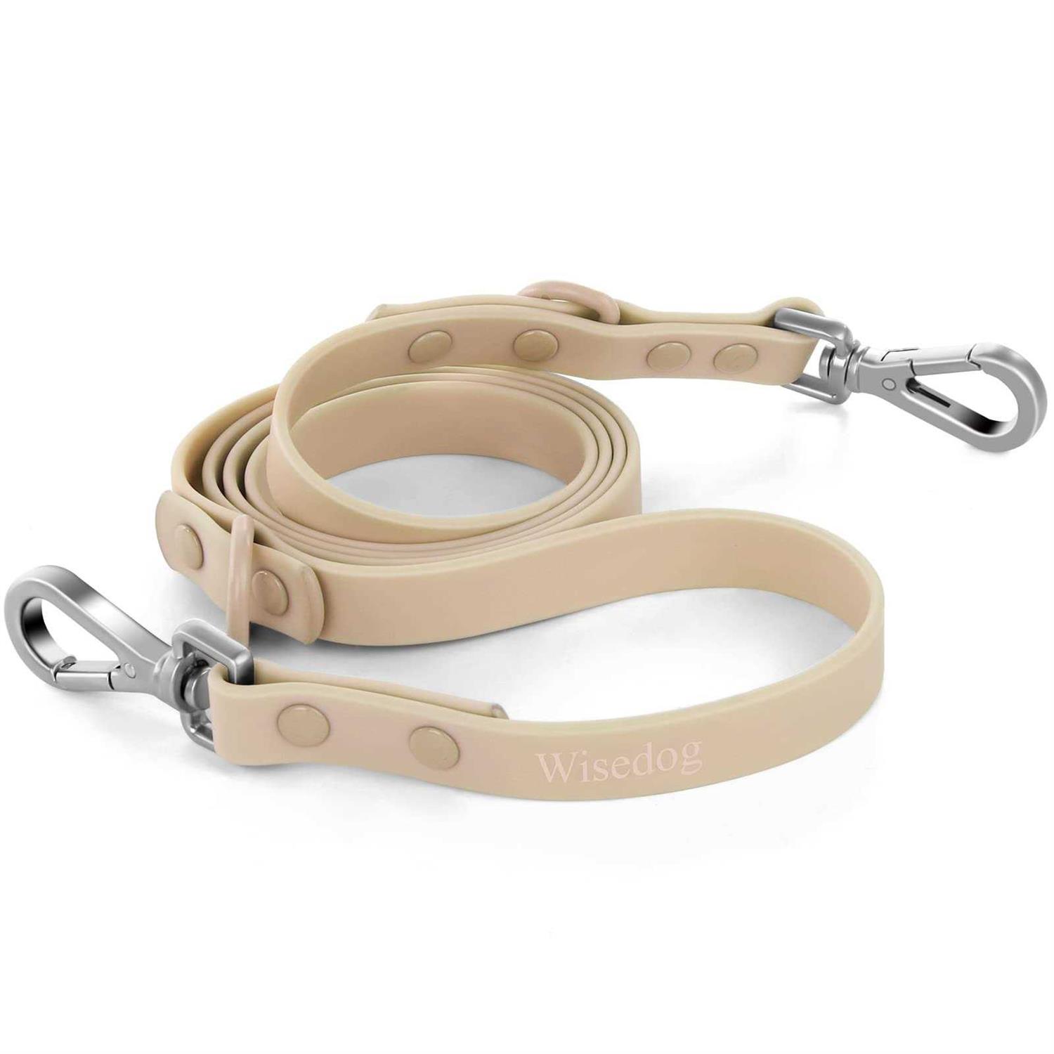 Wisedog Waterproof Dog Leash Standard Dog Leashes With 2 Hooks For Walking, Adjustable Lengths For Traffic Control Safety, Durable and Odor Proof - Healthber