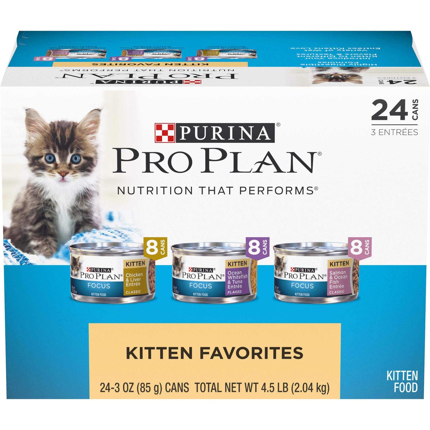 Purina Pro Plan Focus Kitten Favorites Wet Kitten Food Variety Pack - Healthber