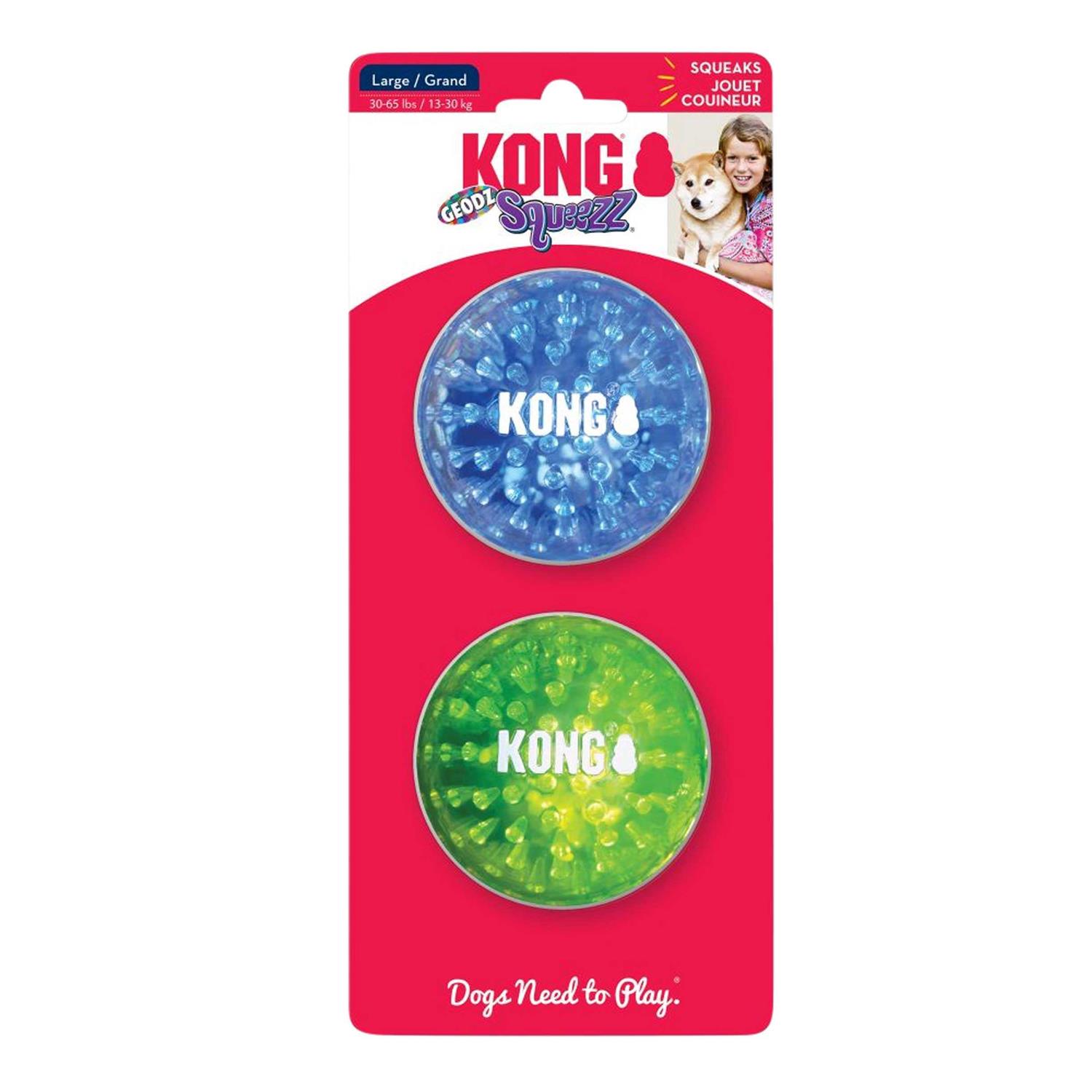 KONG Squeezz Geodz Assorted Dog Toy - Healthber