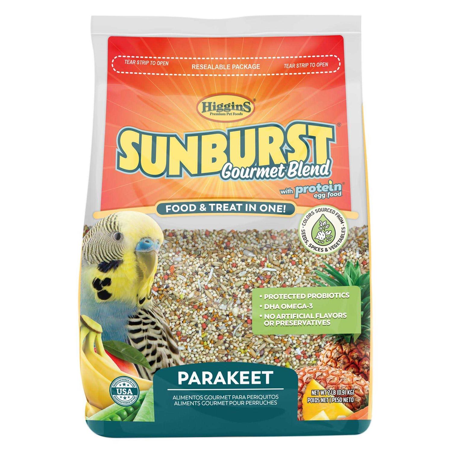 Higgins Sunburst Gourmet Blend Parakeet Food - Healthber