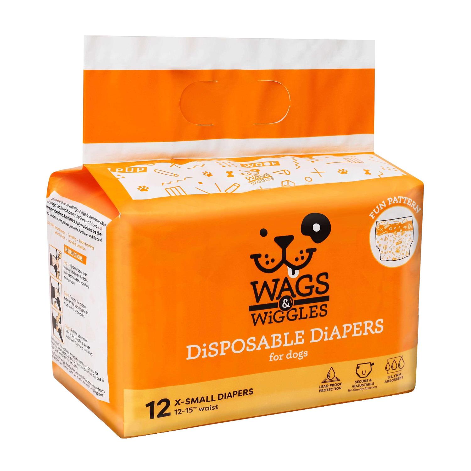 Wags & Wiggles Female Dog Diapers Doggie Diapers for Female Dogs - Healthber