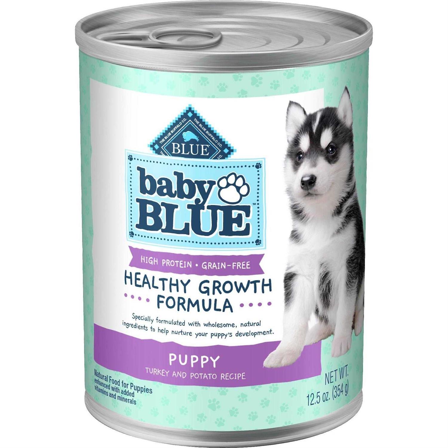 Blue Buffalo Baby Blue Healthy Growth Formula Grain-Free High Protein Turkey & Potato Recipe Puppy Wet Food - Healthber