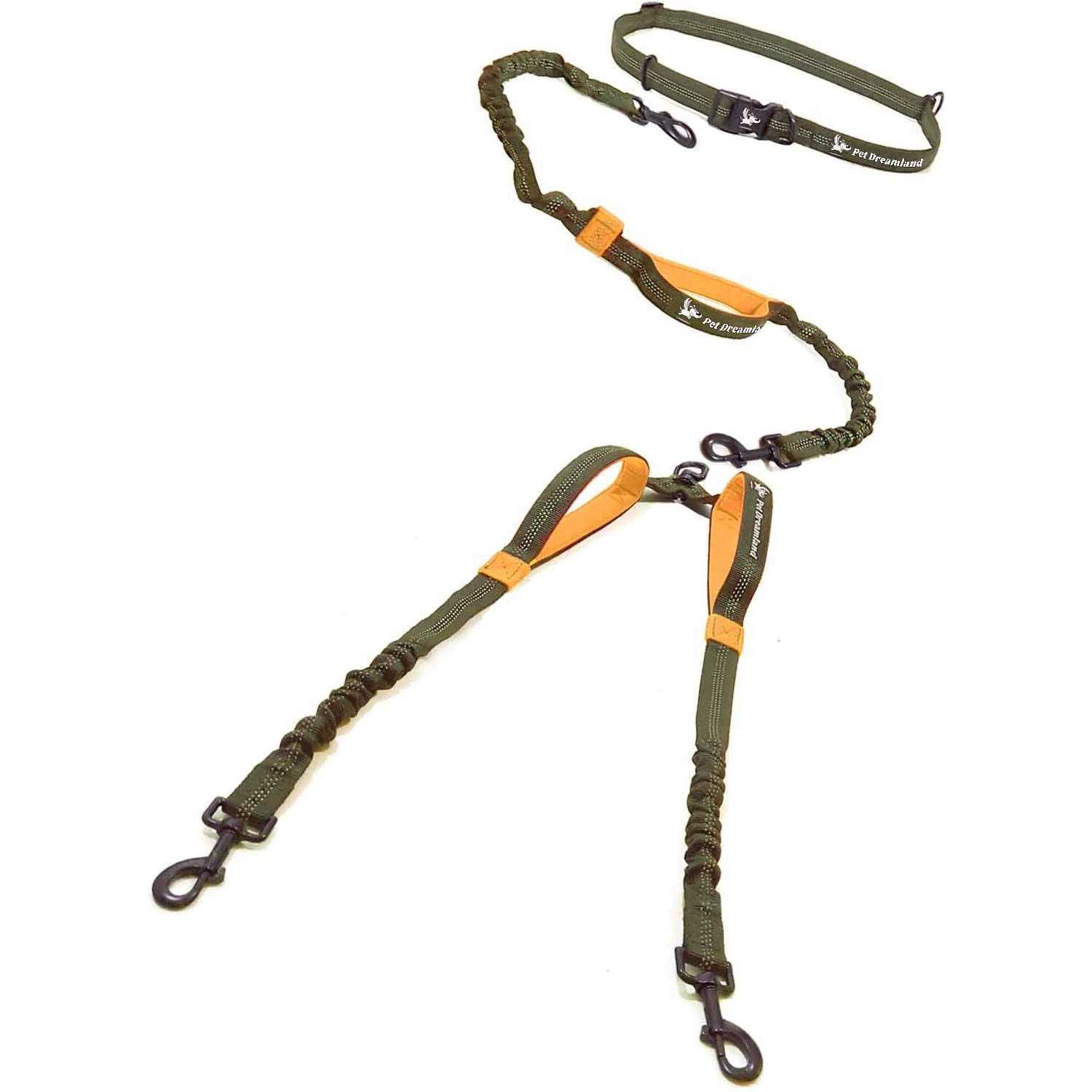 Pet Dreamland Exquisite Double Dog Leash for Large Dogs Hands Free Dog Leash 2 Dogs - Healthber
