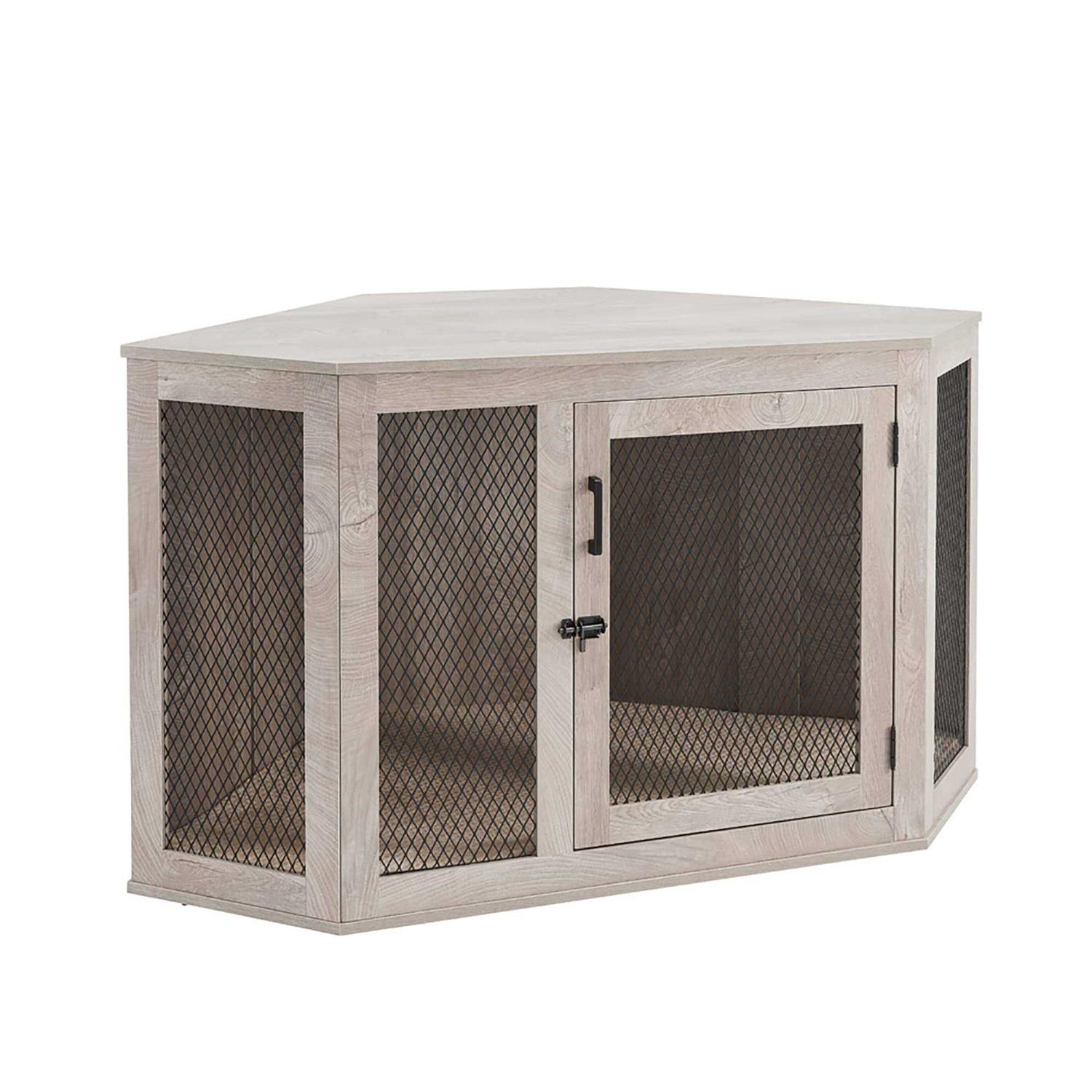 Unipaws Furniture Style Corner Dog Crate - Healthber