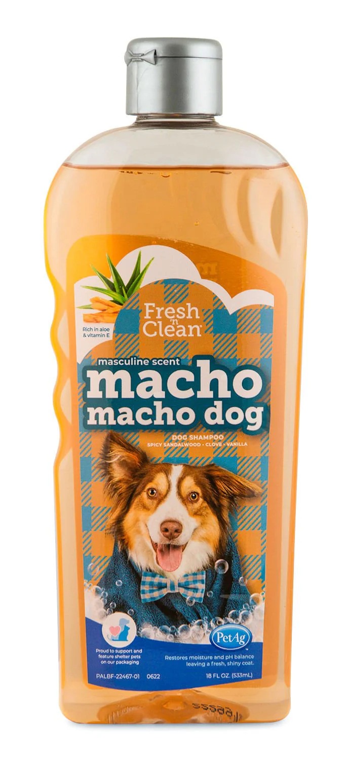 Fresh 'n Clean Macho Macho Dog Shampoo, 18 oz - Healthber