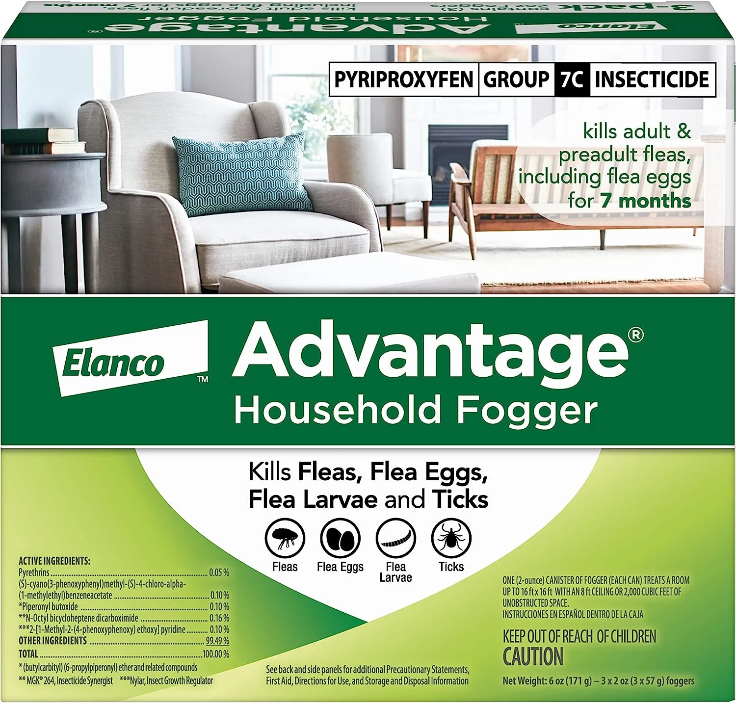Advantage Household Fogger, 3 pack - Healthber
