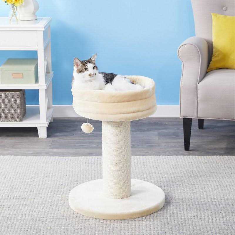 Frisco 24.8-in Heavy Duty Faux Fur Cat Tree - Healthber