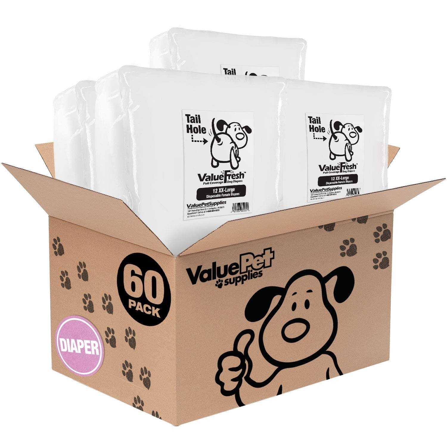 ValueFresh Female Dog Disposable Diapers - Healthber