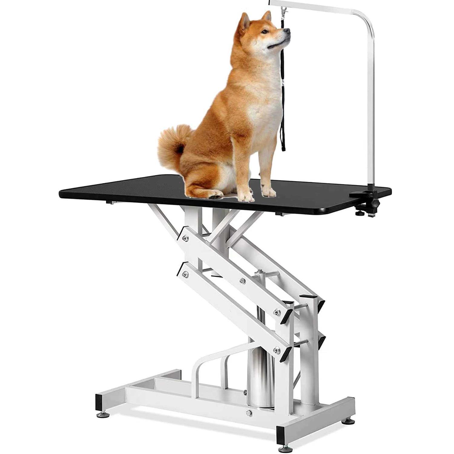 Hydraulic Pet Grooming Table for Large Dogs Professional Heavy Duty Adjustable Height - Healthber