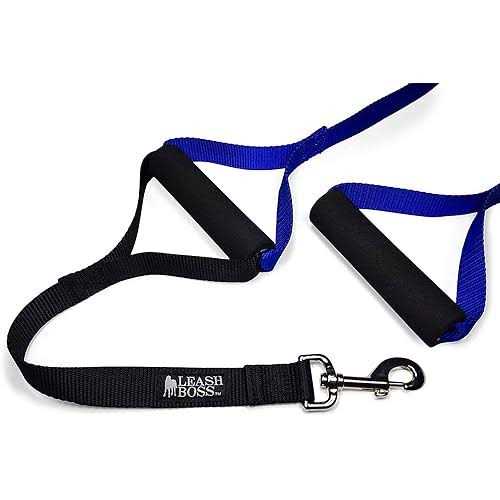 Leashboss Heavy Duty Dog Leash for Large Dogs Double Handle Training Lead for Walking Dogs - Healthber