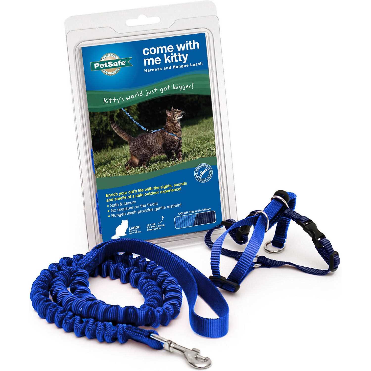 PetSafe Come with Me Kitty Harness Bungee Leash - Healthber