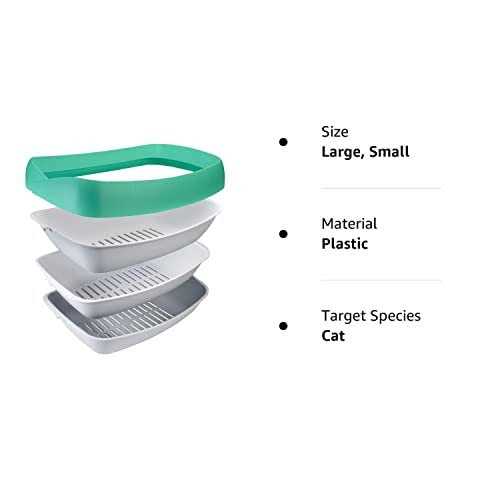 Luuup Litter Box 3 Sifting Tray Cat Litter Box Easy to Clean with Non-Stick Coating - Healthber